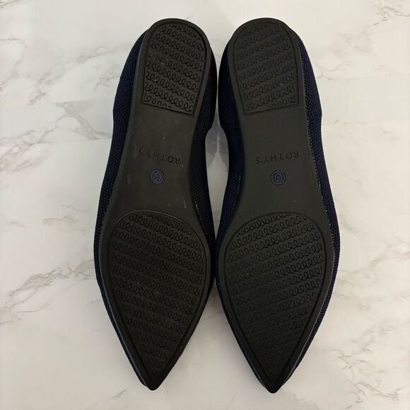Rothy's The Point Pointed-Toe Ballet Flats Navy Size 7 - Picture 6 of 9